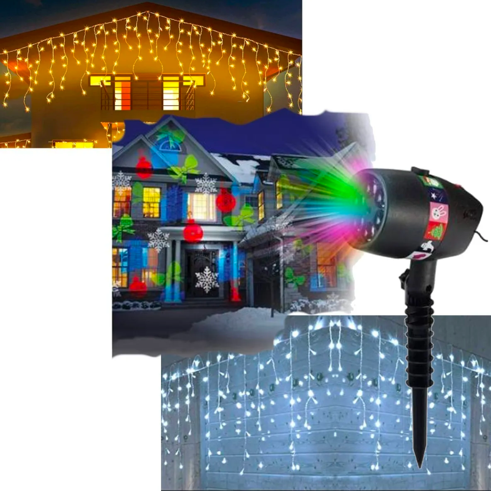 Pack Proyector Navideño + Luces Led